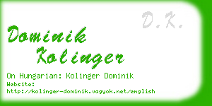 dominik kolinger business card